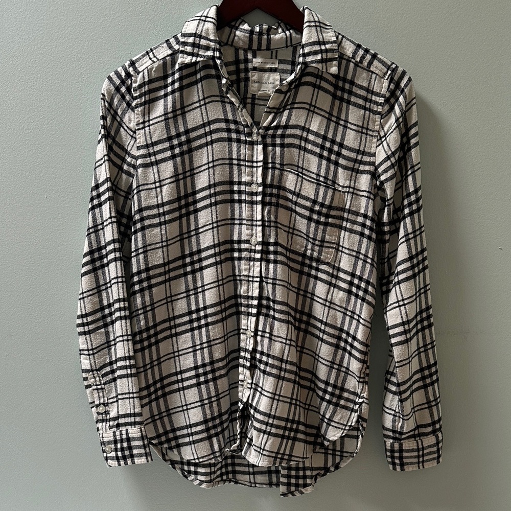 Plaid Button-Up Shirt
